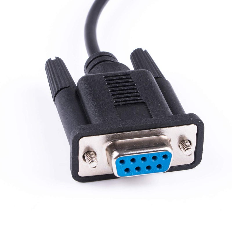Suamdoen 6 Feet Black Male-to-Male PVC Serial Cable for Meade Telescope Control, Connects PC to Meade 497 AutoStar or AudioStar, 4P4C RS232, 180cm Length - Image 3